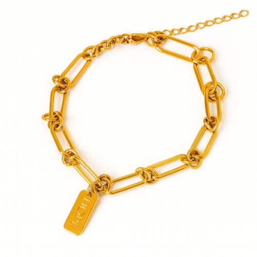 Gold Bracelet with HOPE Charm