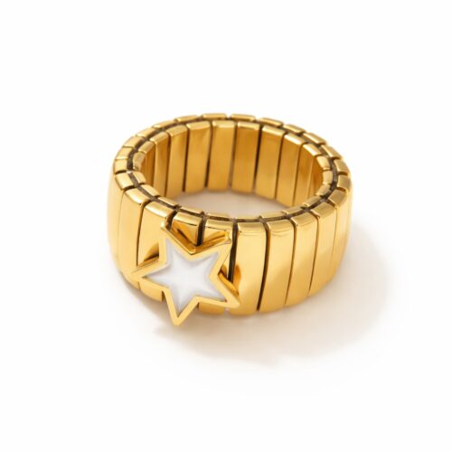 Gold star adjustable ring – meaningful gold ring for women