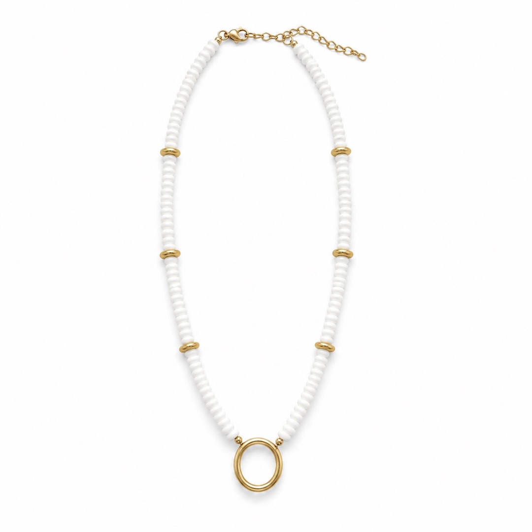 White Puka Necklace | Reversible Statement Jewelry