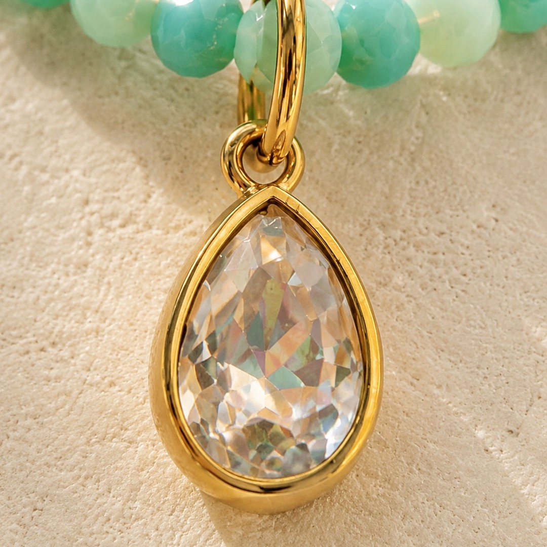 Mint Crystal Necklace - Image 2