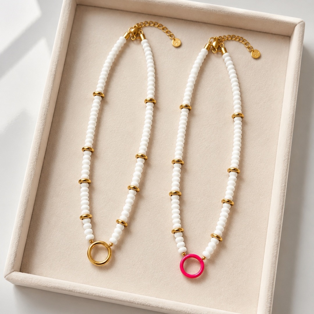 White Pukka Necklace - Image 3